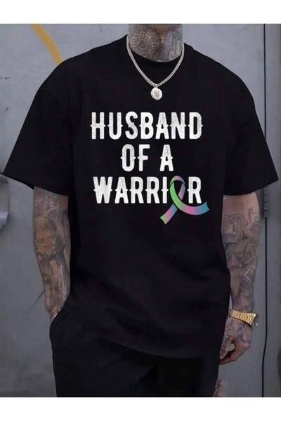 KYMC07 تي شيرت رجالي أسود 100% قطن من Metastasized Husband Support Fighter Ge...