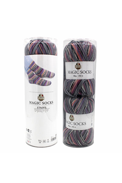 Etrofil Magic Socks Knitting Yarn 2-Piece Antique 75% Wool 25% Polyamide (Se206)