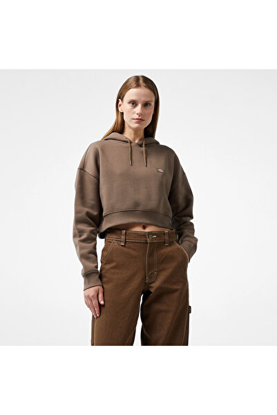 Dickies Oakport Cropped Kadın Kahverengi Hoodie