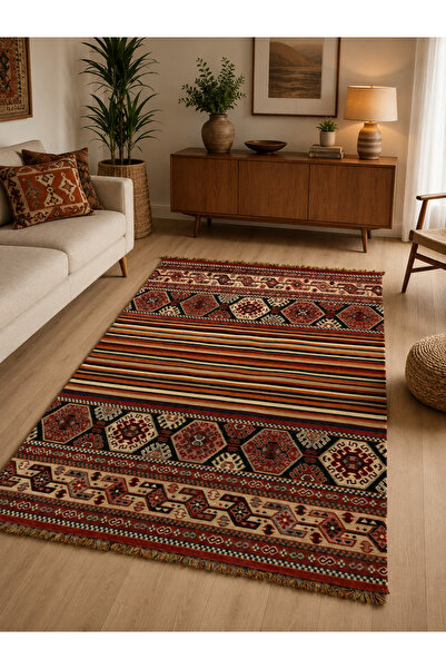 Craft Kilim Makinede Yıkanabilen Kaymaz Tabanlı Makine Dokuma Halı