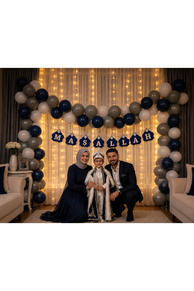 Dizayn Parti Evi Sünnet Maşallah Dekorasyon Seti – Maşallah Yazısı, 30 Balon,...