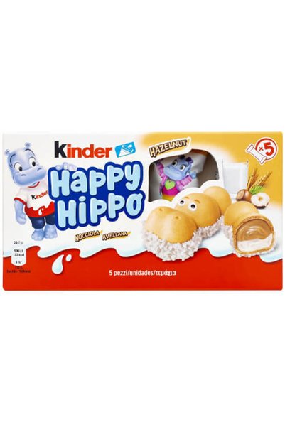 Kinder HAPPY HIPPO 103,5gr - (ΠΡΑΛΙΝΑ ΦΟΥΝΤΟΥΚΙ) (5τεμ.)