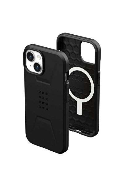 UAG Θήκη για iPhone 15 Plus, Civilian MagSafe, μαύρο - μαύρο