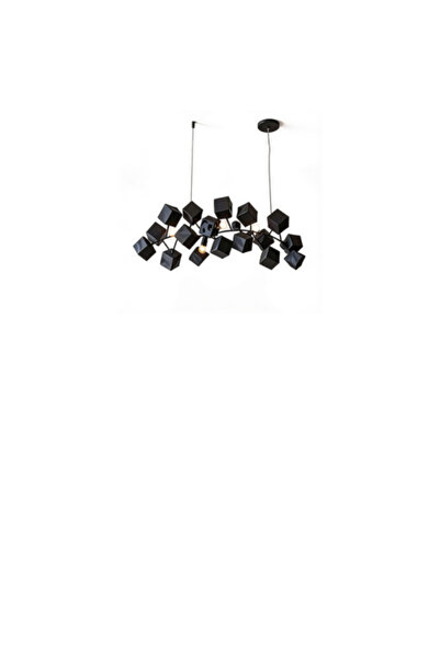 ٍSiera Light Cube Ceramic Black Rectangular Chandelier 7215
