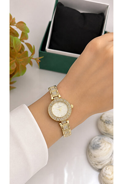 charmove ile kendinizi şımartın Steel Cord Gold Color Women Wrist Watch
