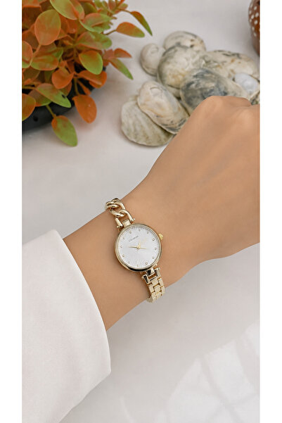 charmove ile kendinizi şımartın Steel Cord Gold Color Women Wrist Watch