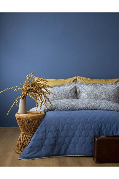 Apricitas HOME Riva Indigo Single Person Double Face Pique Set