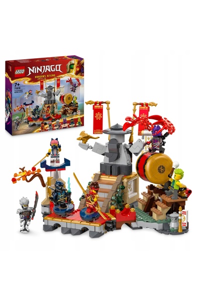 LegoPazar Turneu LEGO NINJAGO Arena, Jucărie de construit pentru copii de 7 a...