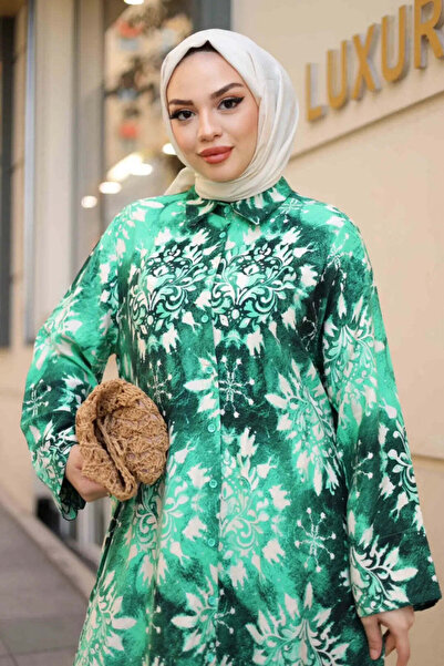müqofficial Gözde Shirt Dress - Green