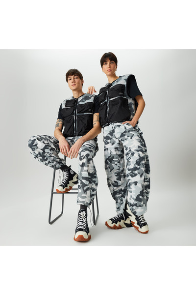 Rains Naha Wide Unisex Gri-Siyah Pantolon