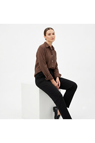 TUĞBA ERGÜL Basic Women's Linen Shirt