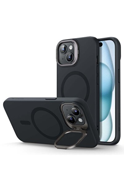 ESR Case compatible with iPhone 15, MagSafe/Magnetic, silicone, Black - black