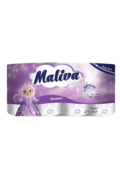 Zebra MALIVA ΧΑΡΤΙ ΥΓΕΙΑΣ 8 ΡΟΛΑ 3Φ - (ROMANCE)