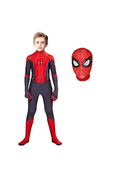 Funny Party Shop Costum Spiderman pentru copii cu glugă și mănuși, 5-6 ani