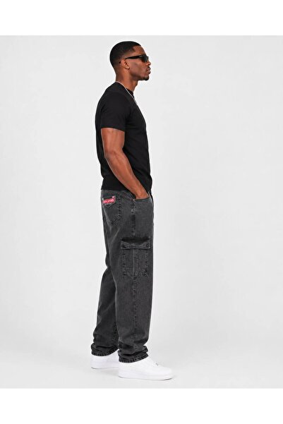 Penaltı Men's Baggy Cargo Pocket Black Snow Wash