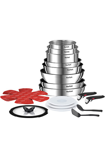 TEFAL Комплект от 20 части Ingenio Emotion, тенджери 16/18/20 см, тигани 22/2...