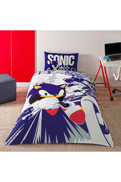 Taç Licensed Sonic Run Cotton Single Duvet Cover Set