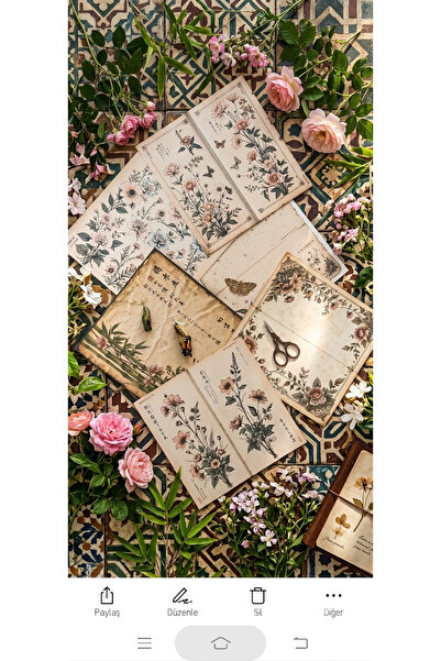 SaHi Craft 6 Adet Junk Journal Japon Gazete Kağıdı Seti