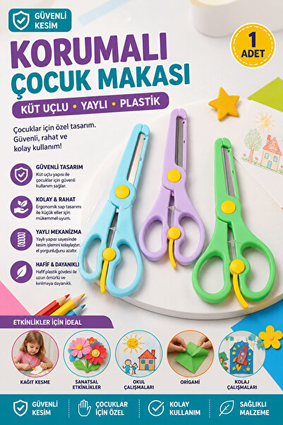 ANI OFİS KIRTASİYE A K Zaštitne dečije makaze sa tupošću vrha, plastične, bez...