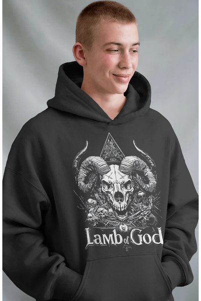 SEVBANO Lamb Of God Ροκ Μέταλ Μουσικό Συγκρότημα Προεκτυπωμένο Unisex Oversiz...