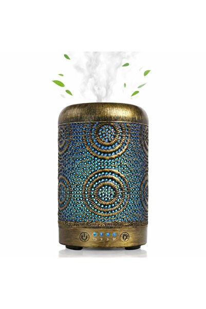 Velaris Difuzor de aromaterapie metalic, design vintage, 100 ml, bronz deschis