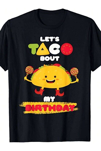 9JY تي شيرت هودي بطبعة "Let's Taco Bout My Birthday Party Celebration Tacos V...