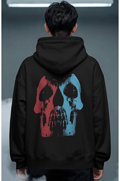 SEVBANO Hanorac premium supradimensionat unisex cu imprimeu pe spate Deftones...