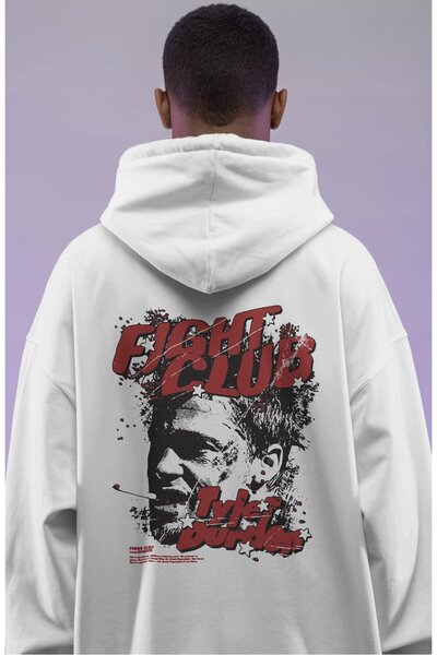 SEVBANO Design Fight Club Tyler Durden Film Back Printed Unisex Oversize Prem...