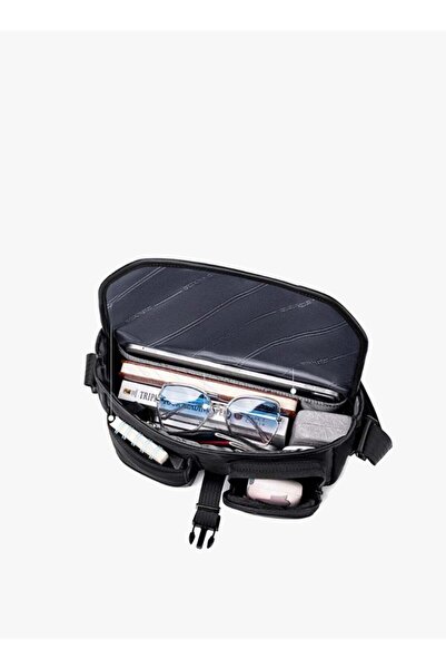 Arctic Hunter Durable Sling Bag Anti-Theft Water Repellent Durable Stylish Shoulder Bag with Multiple Compartments for Casual/ Daily/ Travel, KB00827, Black