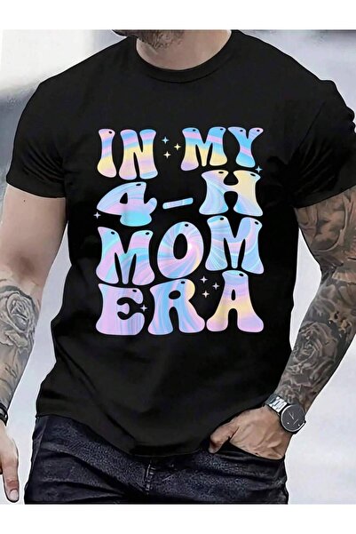 NOURAM تي شيرت من القطن بنسبة 100% من In My 4-H Mom Era Groovy للرجال والنساء...