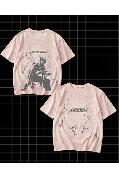 Toum Anime One-Punch Man Garou Printed Washable Vintage Unisex Oversize T-Shirt