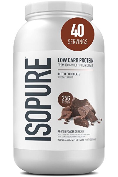 Isopure مسحوق بروتين مصل اللبن منخفض الكربوهيدرات مع فيتامين سي والزنك لدعم ا...