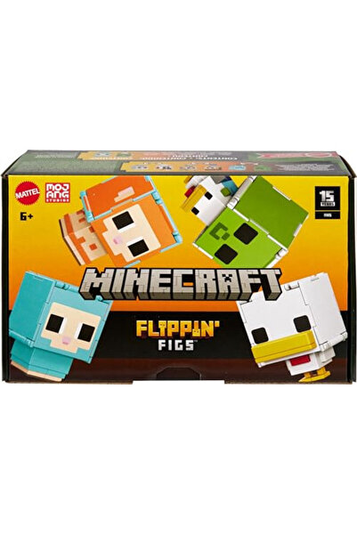 mattel MINECRAFT Flippin’Figs Set 2-Pack Figurine 9,5 cm 2-in-1 Alex Creeper ...