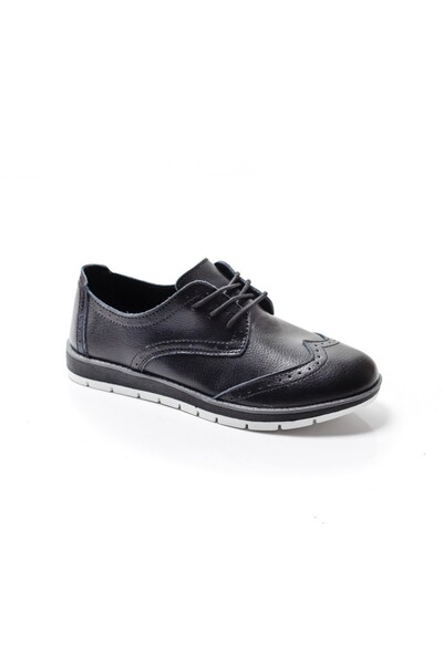 OEM Pantof negru, model tineresc de toamna, primavara, cu talpa joasa