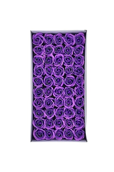 Velaris Set de 50 de trandafiri din săpun, 5x5 cm, Calitate Premium, Decorați...