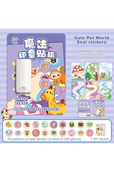choice2 5 New Waterproof Stamp Toys Cute Cartoon Stamp Stickers Color Sticker...