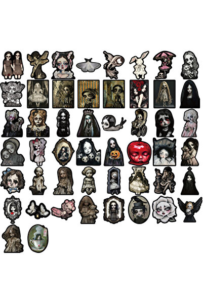 Choice 50PCS 50/100PCS Cartoon Dark Horror Doll Graffiti Stickers Guitar Note...