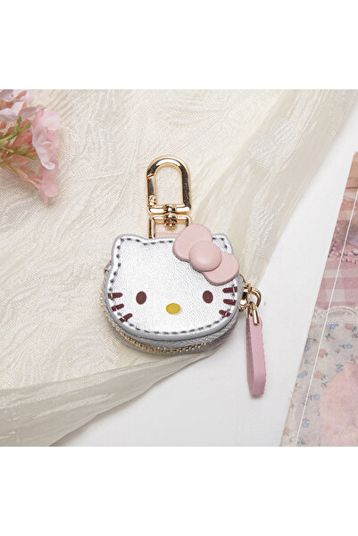 Choice3 XKT01-Silver Cartoon Cute Hello Kitty Mini Zipper Coin Purse Pu Leath...