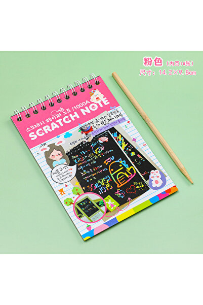 Choice1 pink-10sheets Magic Scratch Art Notebook for Kids DIY Rainbow Drawing...