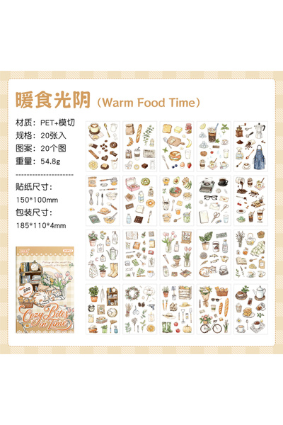 Choice B 20sheets Salt Wool Wind Series Kawaii Cartoon Daily Life Small Items...