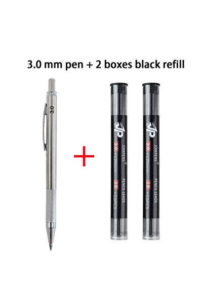 choice2 مجموعة أقلام رصاص ميكانيكية 1pen-2black مع عبوات حبر 3.0 مم، أقلام رص...