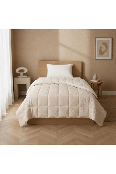 OTHELLO Tek Kişilik Çift Taraflı Welsoft Comforter Yorgan Seti Krem 155x215 c...