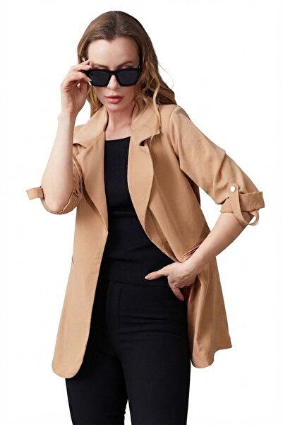 Fulla Moda Shoulder Padded Layered Blazer Jacket