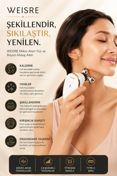 Weisre Yüz Ve Boyun Kırşıklık Giderici Ems Güzellik Cihazı ( Gıdık,Sarkma,Kırışıklık)