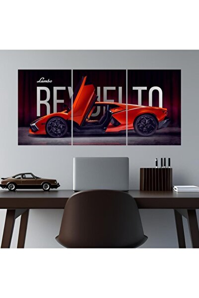 HOME MODE Lamborghini Revuelto 3 Panel Canvas Wall Art | 30x40 Inches Gallery...