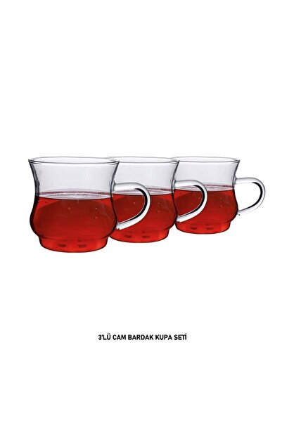 MİEN 3 Lü Cam Kupa Seti