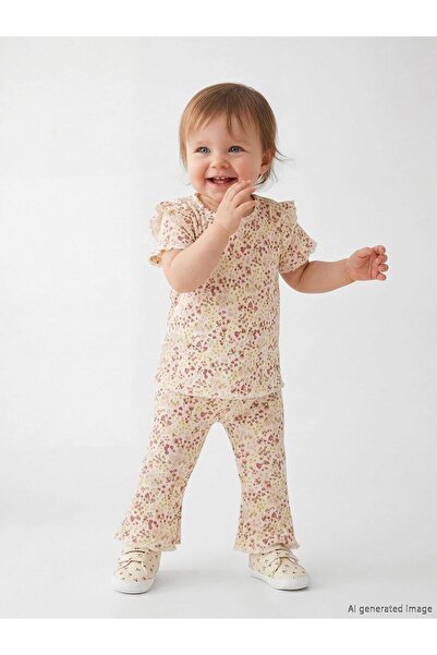 LC Waikiki Floral Baby Girl Ribbed Set (S6)