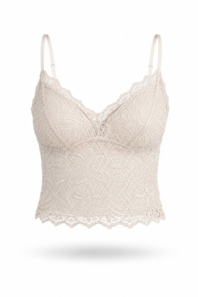 5in1Canpolat Stone Lace Cupped Bustier 40019