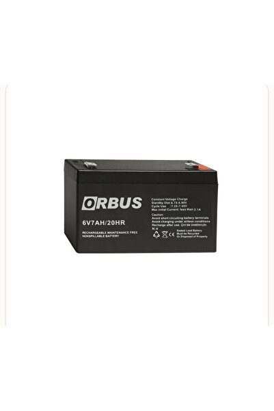 ORBUS Akülü Araba,Motor için 6 Volt 7,5 Amper, 7.5 Ah , T1 Soketli Üstün Akü/...