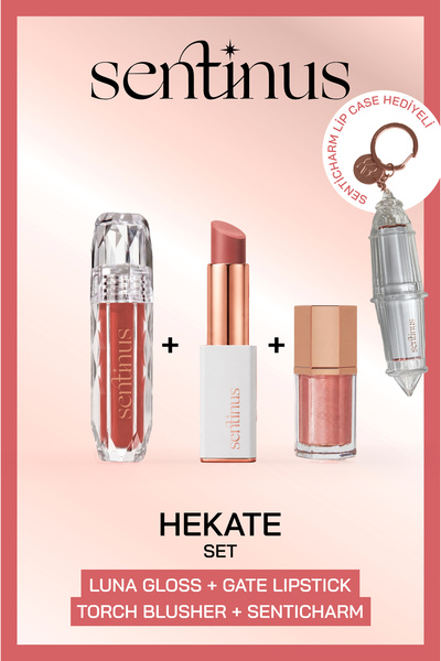 Hekate Set - Luna Lip Gloss & Torch Likit Allık & Gate Ruj Makyaj Seti